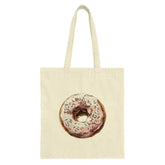 Sprinkled Donut Tote Bag, Sweet Treat Bag, Food Lover Tote, Everyday Tote, Trendy Gift, Novelty Tote Bag, Casual Shopper Bag - Tawshia